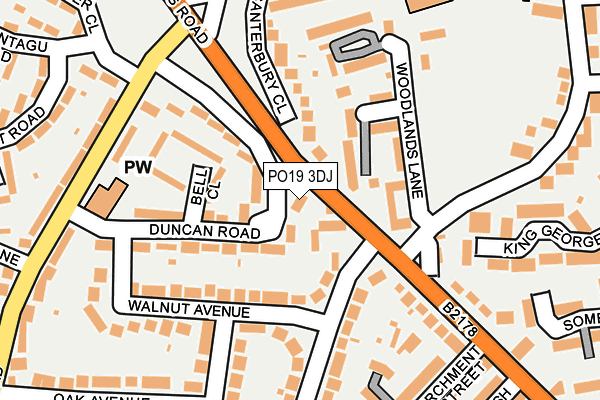 PO19 3DJ map - OS OpenMap – Local (Ordnance Survey) PO19 3DJ map - OS OpenMap – Local (Ordnance Survey)