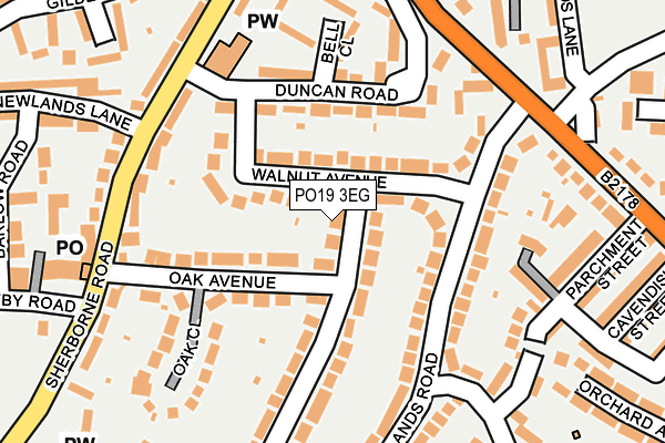 PO19 3EG map - OS OpenMap – Local (Ordnance Survey) PO19 3EG map - OS OpenMap – Local (Ordnance Survey)