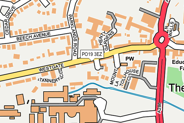 PO19 3EZ map - OS OpenMap – Local (Ordnance Survey) PO19 3EZ map - OS OpenMap – Local (Ordnance Survey)