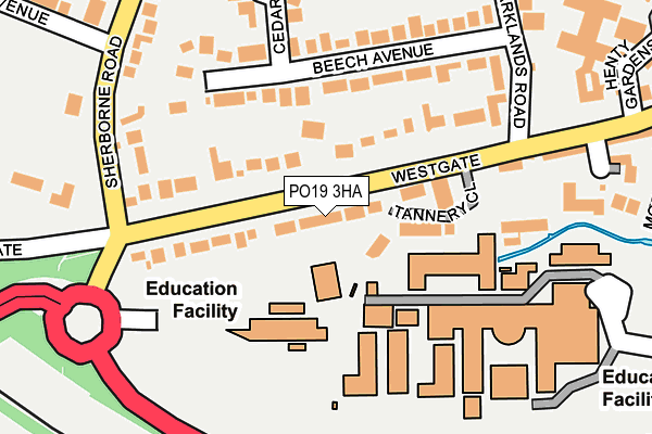PO19 3HA map - OS OpenMap – Local (Ordnance Survey) PO19 3HA map - OS OpenMap – Local (Ordnance Survey)