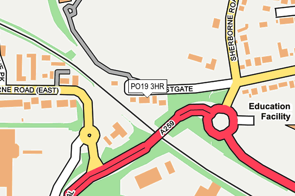 PO19 3HR map - OS OpenMap – Local (Ordnance Survey) PO19 3HR map - OS OpenMap – Local (Ordnance Survey)