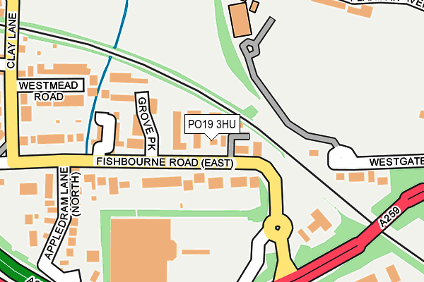 PO19 3HU map - OS OpenMap – Local (Ordnance Survey) PO19 3HU map - OS OpenMap – Local (Ordnance Survey)