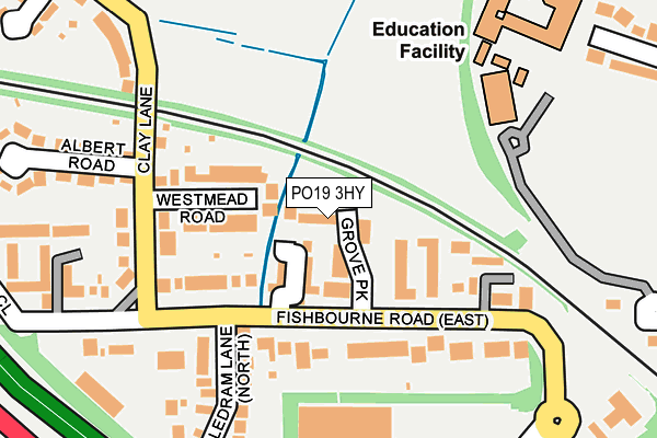 PO19 3HY map - OS OpenMap – Local (Ordnance Survey) PO19 3HY map - OS OpenMap – Local (Ordnance Survey)