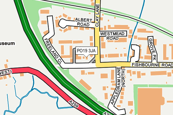 PO19 3JA map - OS OpenMap – Local (Ordnance Survey) PO19 3JA map - OS OpenMap – Local (Ordnance Survey)