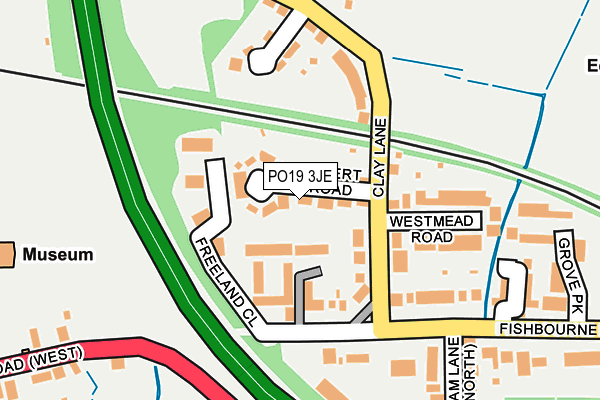 PO19 3JE map - OS OpenMap – Local (Ordnance Survey) PO19 3JE map - OS OpenMap – Local (Ordnance Survey)