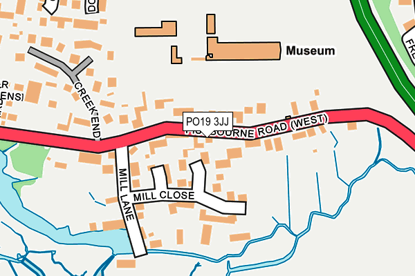 PO19 3JJ map - OS OpenMap – Local (Ordnance Survey) PO19 3JJ map - OS OpenMap – Local (Ordnance Survey)