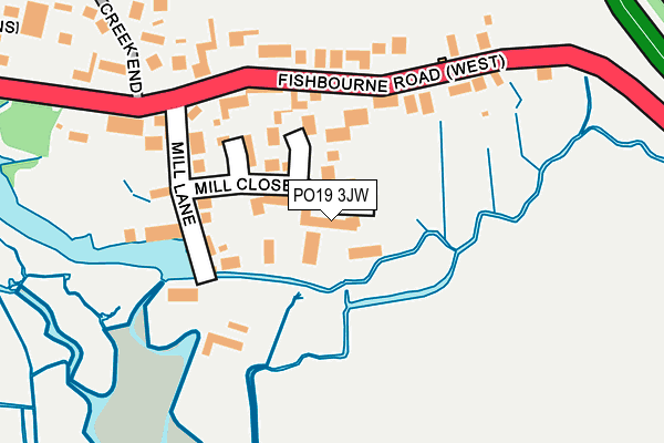 PO19 3JW map - OS OpenMap – Local (Ordnance Survey) PO19 3JW map - OS OpenMap – Local (Ordnance Survey)