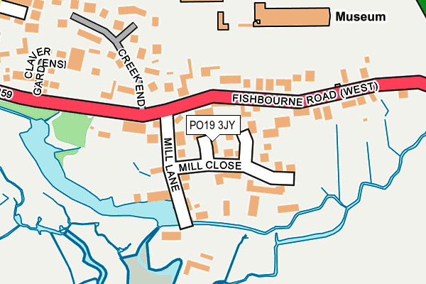 PO19 3JY map - OS OpenMap – Local (Ordnance Survey) PO19 3JY map - OS OpenMap – Local (Ordnance Survey)