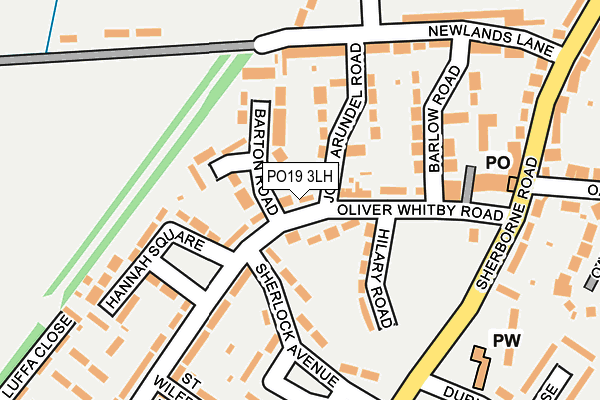 PO19 3LH map - OS OpenMap – Local (Ordnance Survey) PO19 3LH map - OS OpenMap – Local (Ordnance Survey)