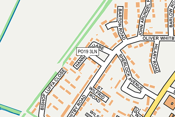 PO19 3LN map - OS OpenMap – Local (Ordnance Survey) PO19 3LN map - OS OpenMap – Local (Ordnance Survey)