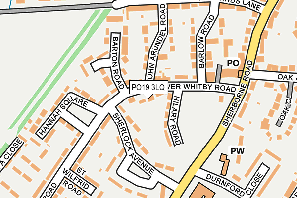 PO19 3LQ map - OS OpenMap – Local (Ordnance Survey) PO19 3LQ map - OS OpenMap – Local (Ordnance Survey)