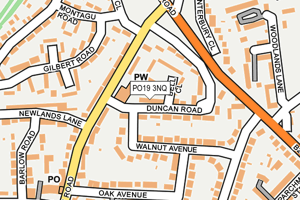 PO19 3NQ map - OS OpenMap – Local (Ordnance Survey) PO19 3NQ map - OS OpenMap – Local (Ordnance Survey)