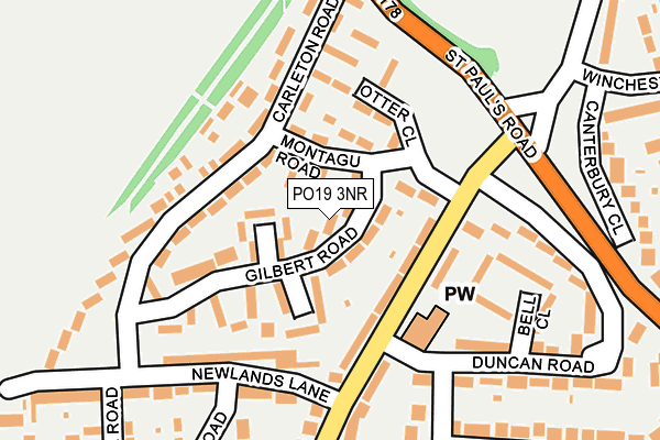 PO19 3NR map - OS OpenMap – Local (Ordnance Survey) PO19 3NR map - OS OpenMap – Local (Ordnance Survey)