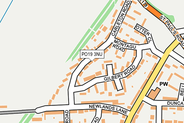 PO19 3NU map - OS OpenMap – Local (Ordnance Survey) PO19 3NU map - OS OpenMap – Local (Ordnance Survey)