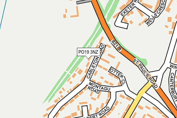 PO19 3NZ map - OS OpenMap – Local (Ordnance Survey) PO19 3NZ map - OS OpenMap – Local (Ordnance Survey)