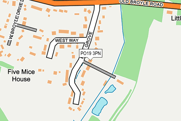 PO19 3PN map - OS OpenMap – Local (Ordnance Survey) PO19 3PN map - OS OpenMap – Local (Ordnance Survey)