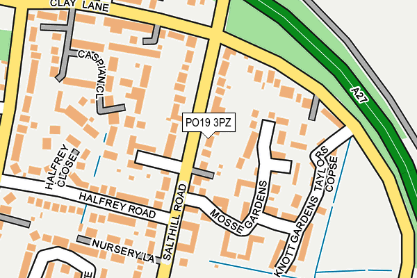 PO19 3PZ map - OS OpenMap – Local (Ordnance Survey) PO19 3PZ map - OS OpenMap – Local (Ordnance Survey)