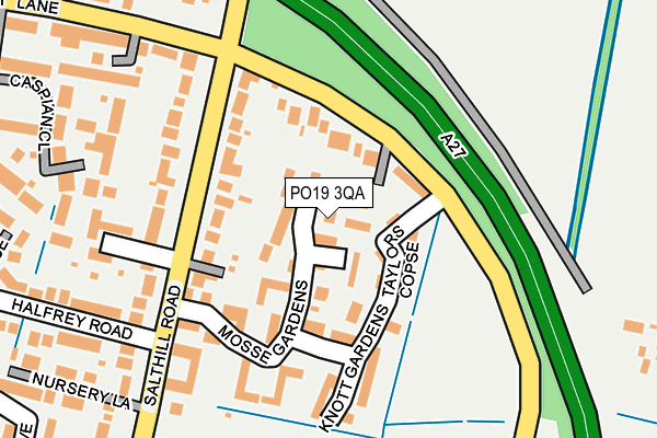PO19 3QA map - OS OpenMap – Local (Ordnance Survey) PO19 3QA map - OS OpenMap – Local (Ordnance Survey)