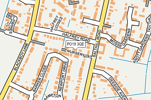 PO19 3QE map - OS OpenMap – Local (Ordnance Survey) PO19 3QE map - OS OpenMap – Local (Ordnance Survey)