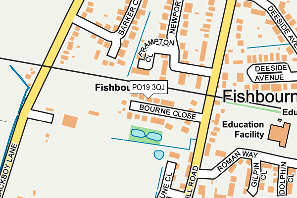 PO19 3QJ map - OS OpenMap – Local (Ordnance Survey)