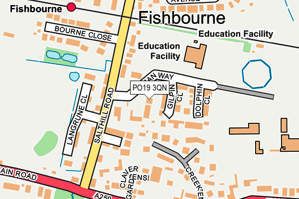 PO19 3QN map - OS OpenMap – Local (Ordnance Survey)