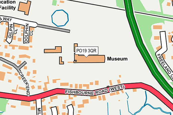 PO19 3QR map - OS OpenMap – Local (Ordnance Survey) PO19 3QR map - OS OpenMap – Local (Ordnance Survey)