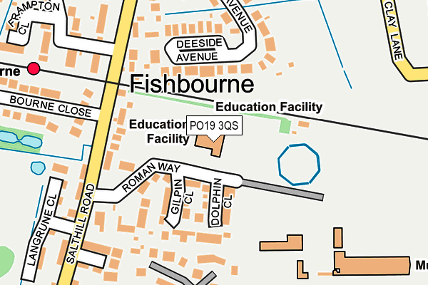 PO19 3QS map - OS OpenMap – Local (Ordnance Survey) PO19 3QS map - OS OpenMap – Local (Ordnance Survey)