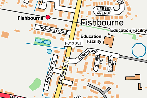 PO19 3QT map - OS OpenMap – Local (Ordnance Survey) PO19 3QT map - OS OpenMap – Local (Ordnance Survey)