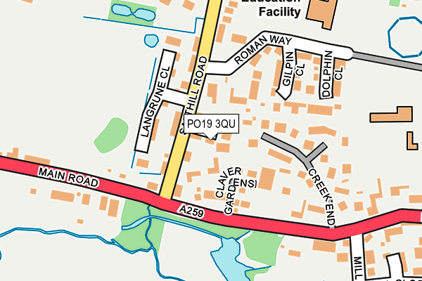 PO19 3QU map - OS OpenMap – Local (Ordnance Survey) PO19 3QU map - OS OpenMap – Local (Ordnance Survey)