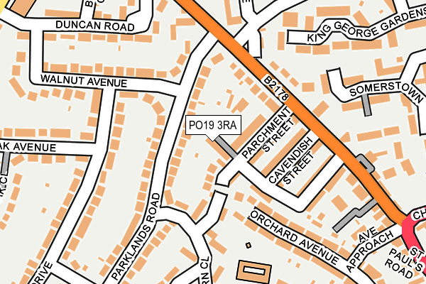 PO19 3RA map - OS OpenMap – Local (Ordnance Survey) PO19 3RA map - OS OpenMap – Local (Ordnance Survey)