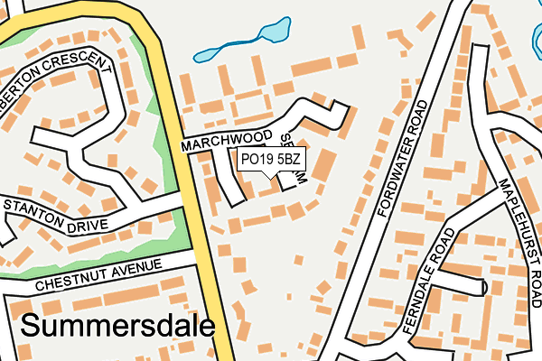 PO19 5BZ map - OS OpenMap – Local (Ordnance Survey) PO19 5BZ map - OS OpenMap – Local (Ordnance Survey)