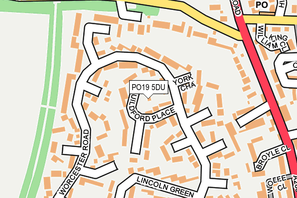 PO19 5DU map - OS OpenMap – Local (Ordnance Survey) PO19 5DU map - OS OpenMap – Local (Ordnance Survey)