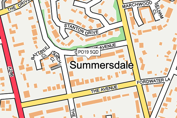 PO19 5QD map - OS OpenMap – Local (Ordnance Survey) PO19 5QD map - OS OpenMap – Local (Ordnance Survey)