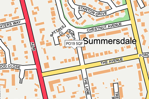 PO19 5QF map - OS OpenMap – Local (Ordnance Survey) PO19 5QF map - OS OpenMap – Local (Ordnance Survey)