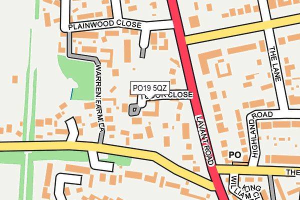 PO19 5QZ map - OS OpenMap – Local (Ordnance Survey) PO19 5QZ map - OS OpenMap – Local (Ordnance Survey)