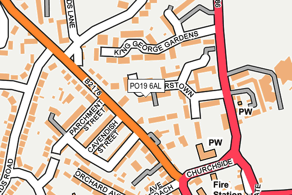 PO19 6AL map - OS OpenMap – Local (Ordnance Survey) PO19 6AL map - OS OpenMap – Local (Ordnance Survey)