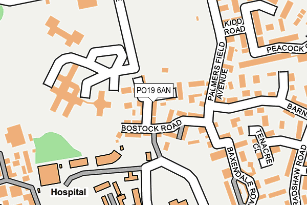PO19 6AN map - OS OpenMap – Local (Ordnance Survey) PO19 6AN map - OS OpenMap – Local (Ordnance Survey)