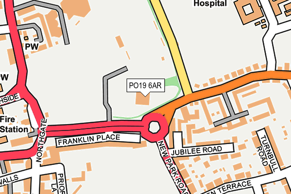 PO19 6AR map - OS OpenMap – Local (Ordnance Survey) PO19 6AR map - OS OpenMap – Local (Ordnance Survey)