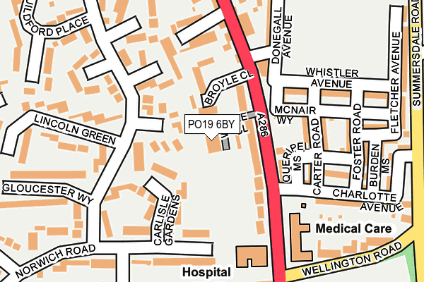 PO19 6BY map - OS OpenMap – Local (Ordnance Survey)