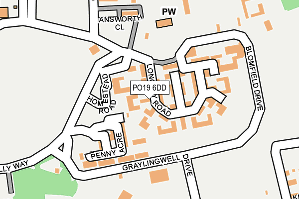 PO19 6DD map - OS OpenMap – Local (Ordnance Survey)