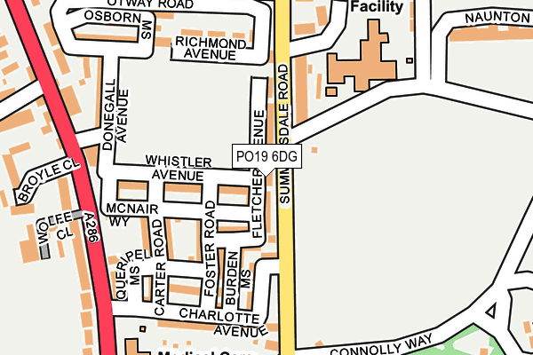 PO19 6DG map - OS OpenMap – Local (Ordnance Survey) PO19 6DG map - OS OpenMap – Local (Ordnance Survey)