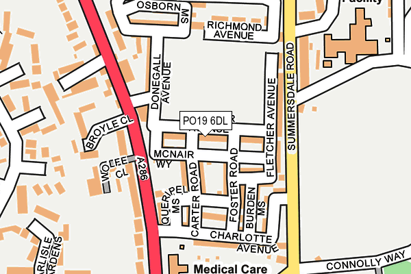 PO19 6DL map - OS OpenMap – Local (Ordnance Survey) PO19 6DL map - OS OpenMap – Local (Ordnance Survey)