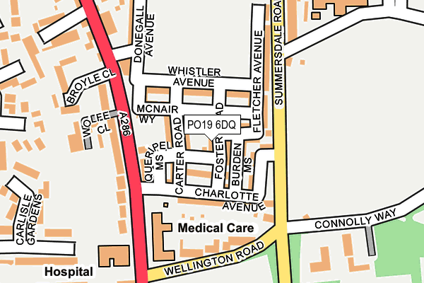 PO19 6DQ map - OS OpenMap – Local (Ordnance Survey) PO19 6DQ map - OS OpenMap – Local (Ordnance Survey)