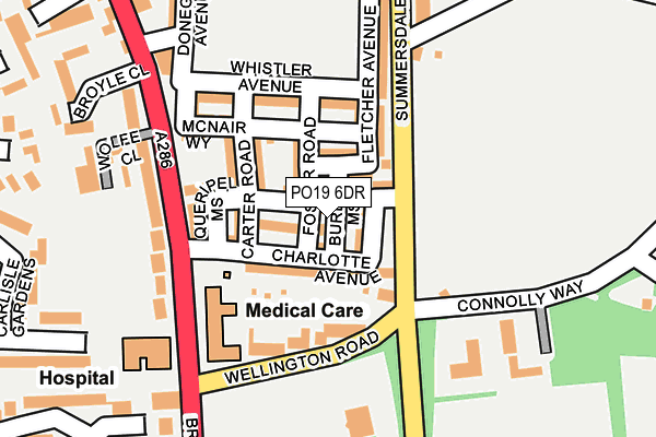PO19 6DR map - OS OpenMap – Local (Ordnance Survey) PO19 6DR map - OS OpenMap – Local (Ordnance Survey)