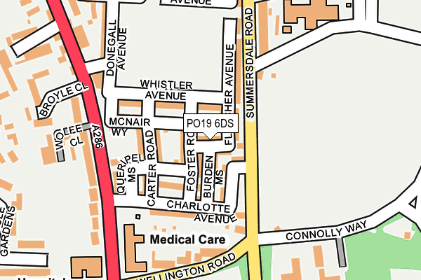 PO19 6DS map - OS OpenMap – Local (Ordnance Survey) PO19 6DS map - OS OpenMap – Local (Ordnance Survey)