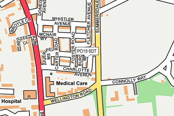 PO19 6DT map - OS OpenMap – Local (Ordnance Survey) PO19 6DT map - OS OpenMap – Local (Ordnance Survey)