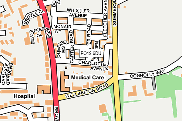PO19 6DU map - OS OpenMap – Local (Ordnance Survey) PO19 6DU map - OS OpenMap – Local (Ordnance Survey)