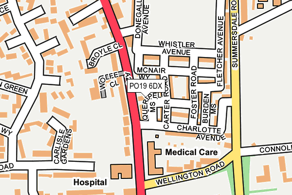PO19 6DX map - OS OpenMap – Local (Ordnance Survey) PO19 6DX map - OS OpenMap – Local (Ordnance Survey)
