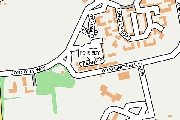 PO19 6DY map - OS OpenMap – Local (Ordnance Survey) PO19 6DY map - OS OpenMap – Local (Ordnance Survey)