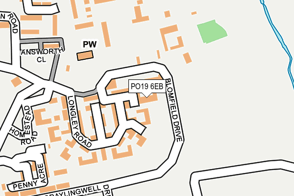 PO19 6EB map - OS OpenMap – Local (Ordnance Survey) PO19 6EB map - OS OpenMap – Local (Ordnance Survey)